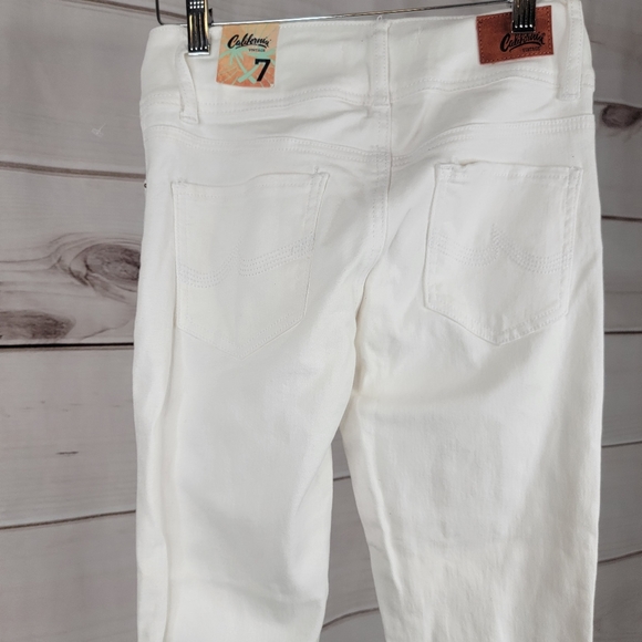 CALIFORNIA VINTAGE JEANS WHITE MID RISE SKINNY WOMENS SIZE 7 NWT #B62 - Picture 5 of 5